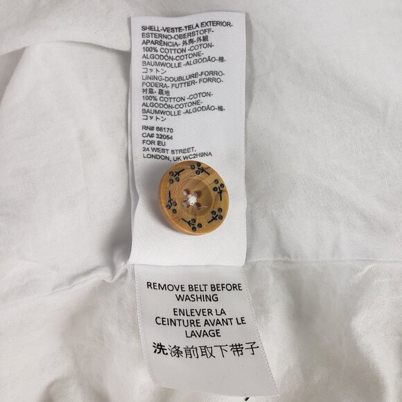 Anthropologie Cotton White Eyelet Romper Dress 4 Culottes  *SLIGHT FLAW* - Picture 13 of 13